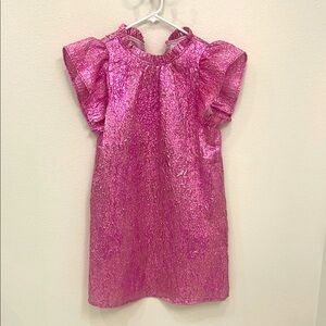 THML Pink Ruffle Sleeve Dress